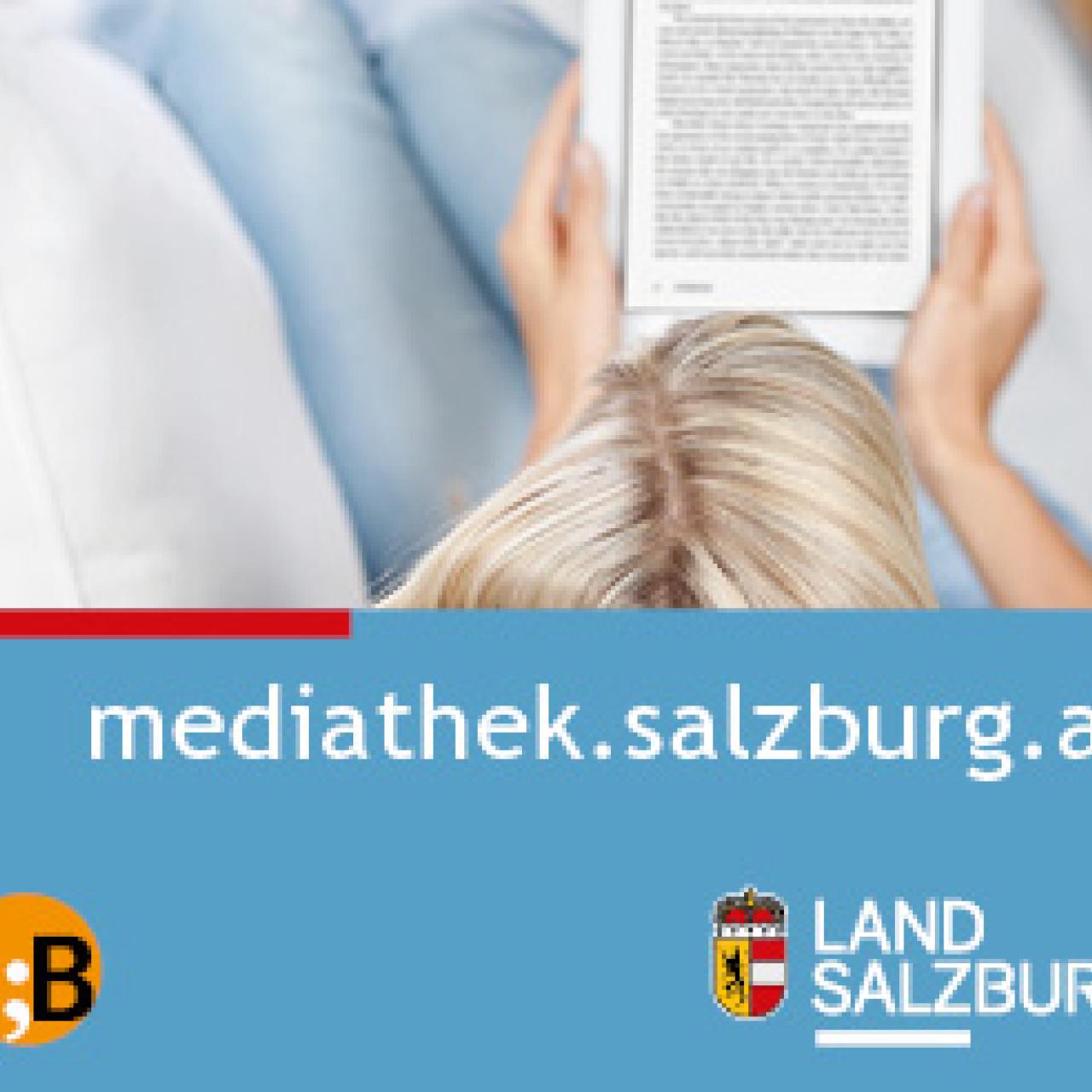 Banner Mediathek blau